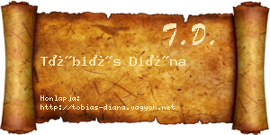 Tóbiás Diána névjegykártya
